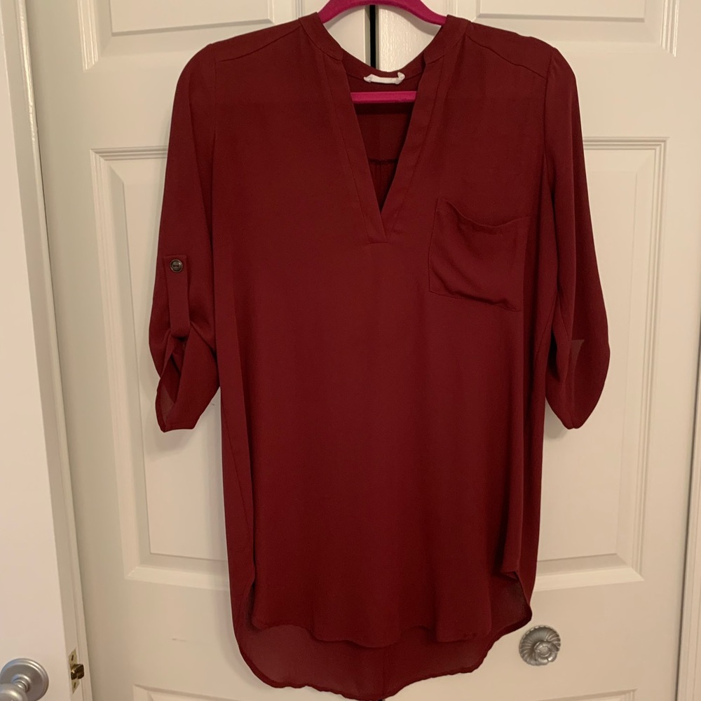 Lush Roll Tab Sleeve Tunic